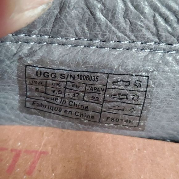 UGG Australia Meena II Moccasin Driving Loafers Slippers Grey & Blue Size 6 - Picture 9 of 10